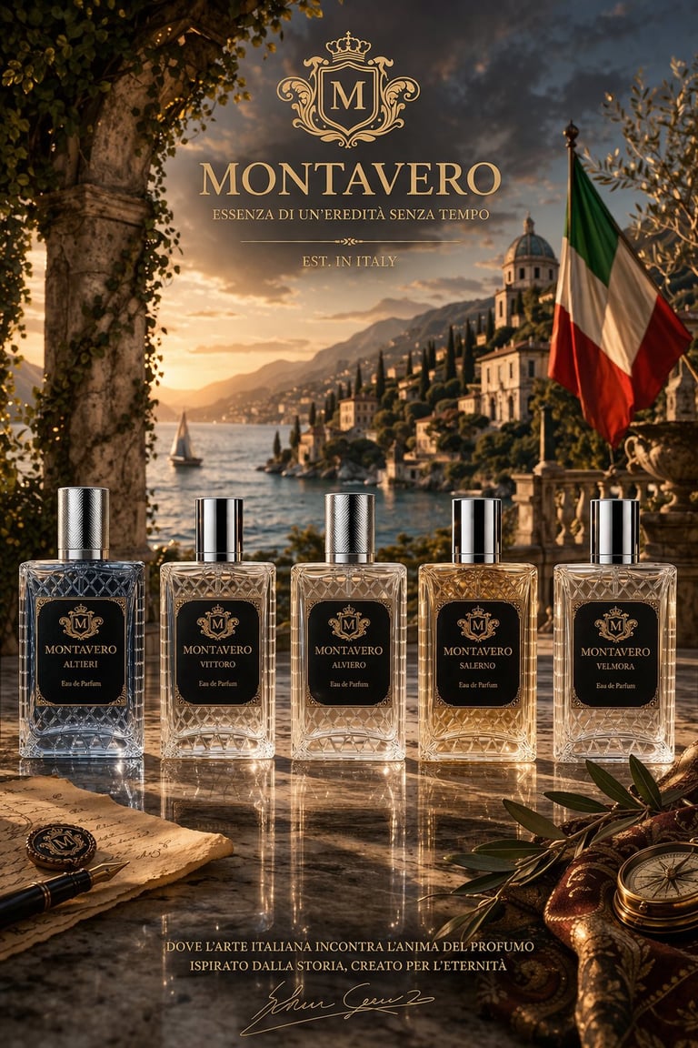 Montavero collection of luxury perfume bottles